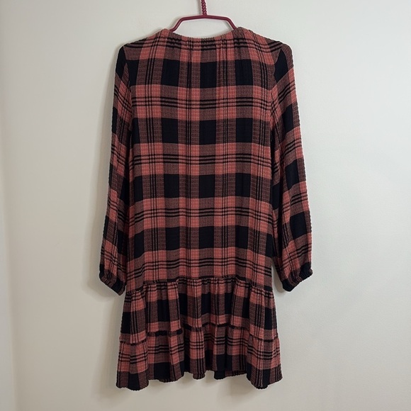 Anthropologie Cloth & Stone Daia Plaid Mini Dress - Picture 5 of 6